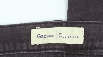 Gap Women Brown True Skinny Stretch Jeans Size 10 Zip Detail
