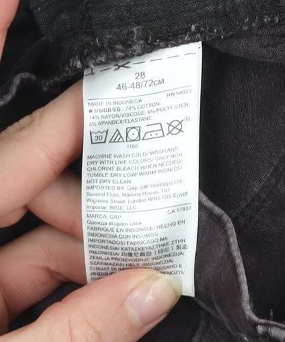 Gap Women Brown True Skinny Stretch Jeans Size 10 Zip Detail