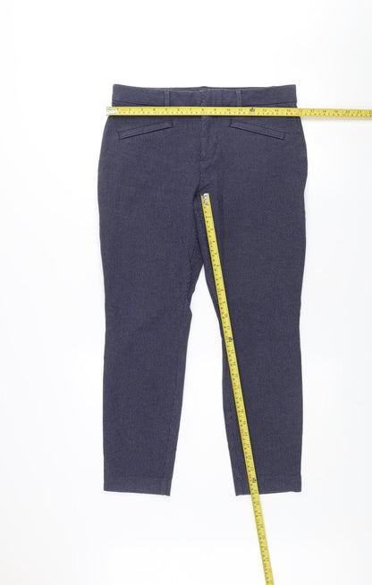 Womens UK Size 8 Gap Slim Fit Ankle Blue Trousers