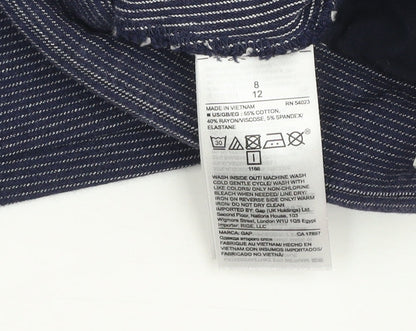 Womens UK Size 8 Gap Slim Fit Ankle Blue Trousers