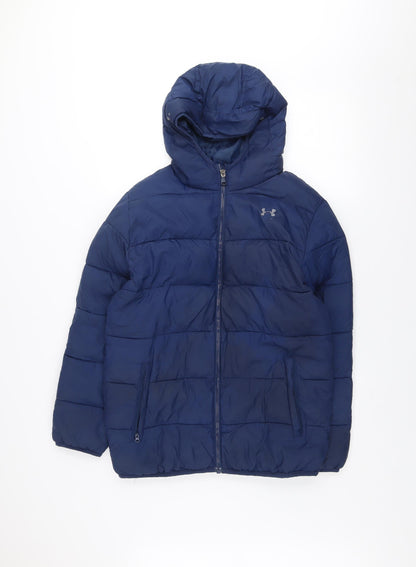 Boys UK Size 14 Years Under armour Blue Puffer Jacket