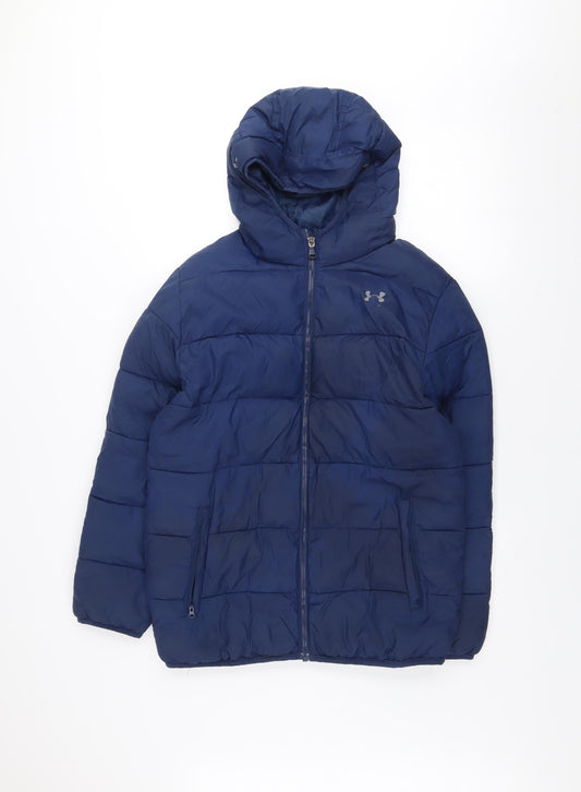 Boys UK Size 14 Years Under armour Blue Puffer Jacket