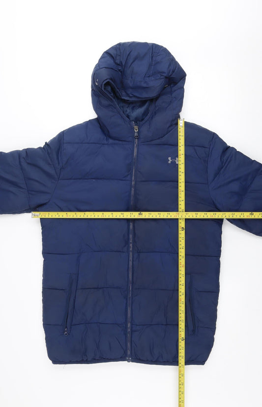 Boys UK Size 14 Years Under armour Blue Puffer Jacket