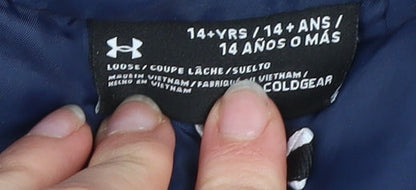 Boys UK Size 14 Years Under armour Blue Puffer Jacket
