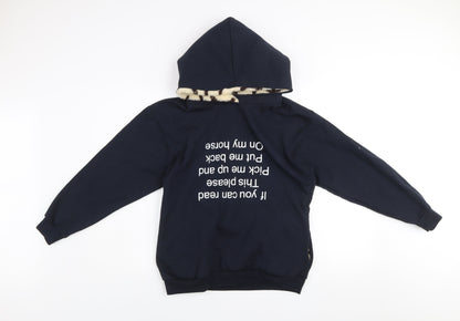 Womens UK Size S Nelson Ashby Blue Pullover Hoodie