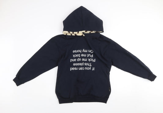Womens UK Size S Nelson Ashby Blue Pullover Hoodie