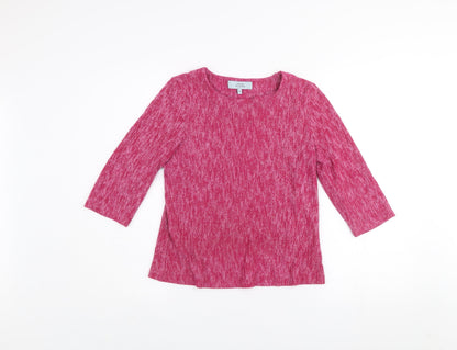 Womens UK Size 10 Honor Millburn Pink Basic T-Shirt