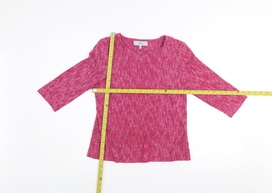 Womens UK Size 10 Honor Millburn Pink Basic T-Shirt
