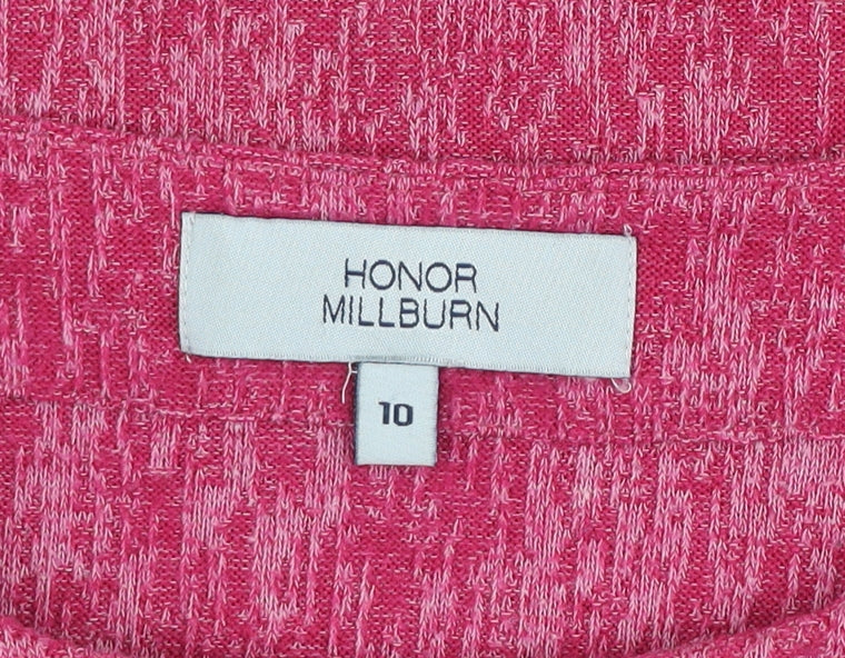Womens UK Size 10 Honor Millburn Pink Basic T-Shirt
