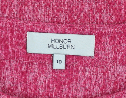 Womens UK Size 10 Honor Millburn Pink Basic T-Shirt