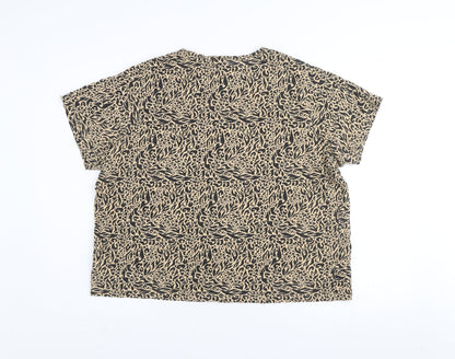 Womens UK Size XL Dunnes Stores Beige Basic T-Shirt