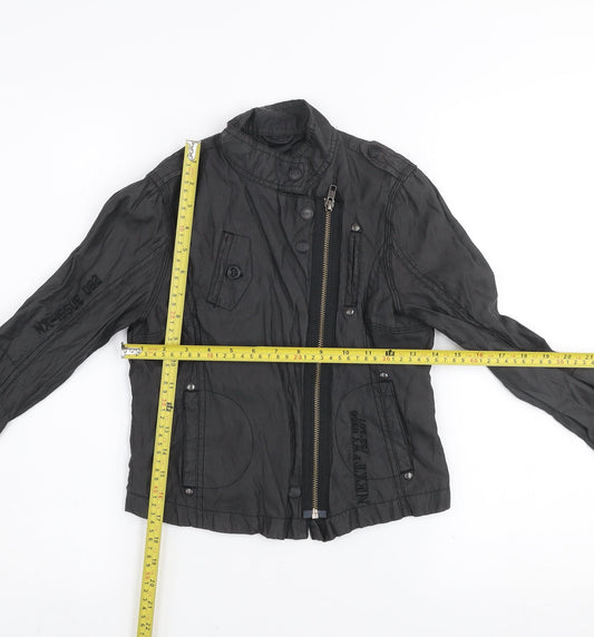 Girls UK Size 9-10 Years NEXT Black Biker Coat