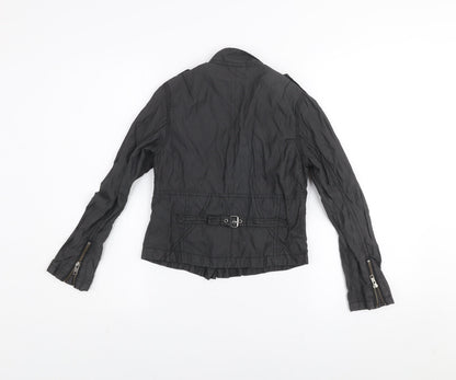Girls UK Size 9-10 Years NEXT Black Biker Coat