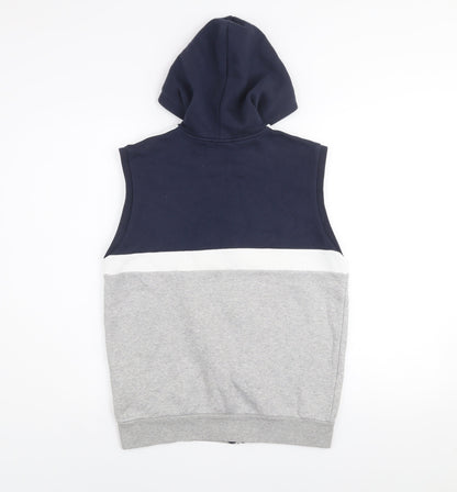 Adidas Teens Multicoloured 164 Sleeveless Hooded Zip Active Jacket