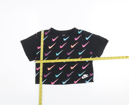 Girls UK Size 6-7 Years Nike Black Cropped T-Shirt