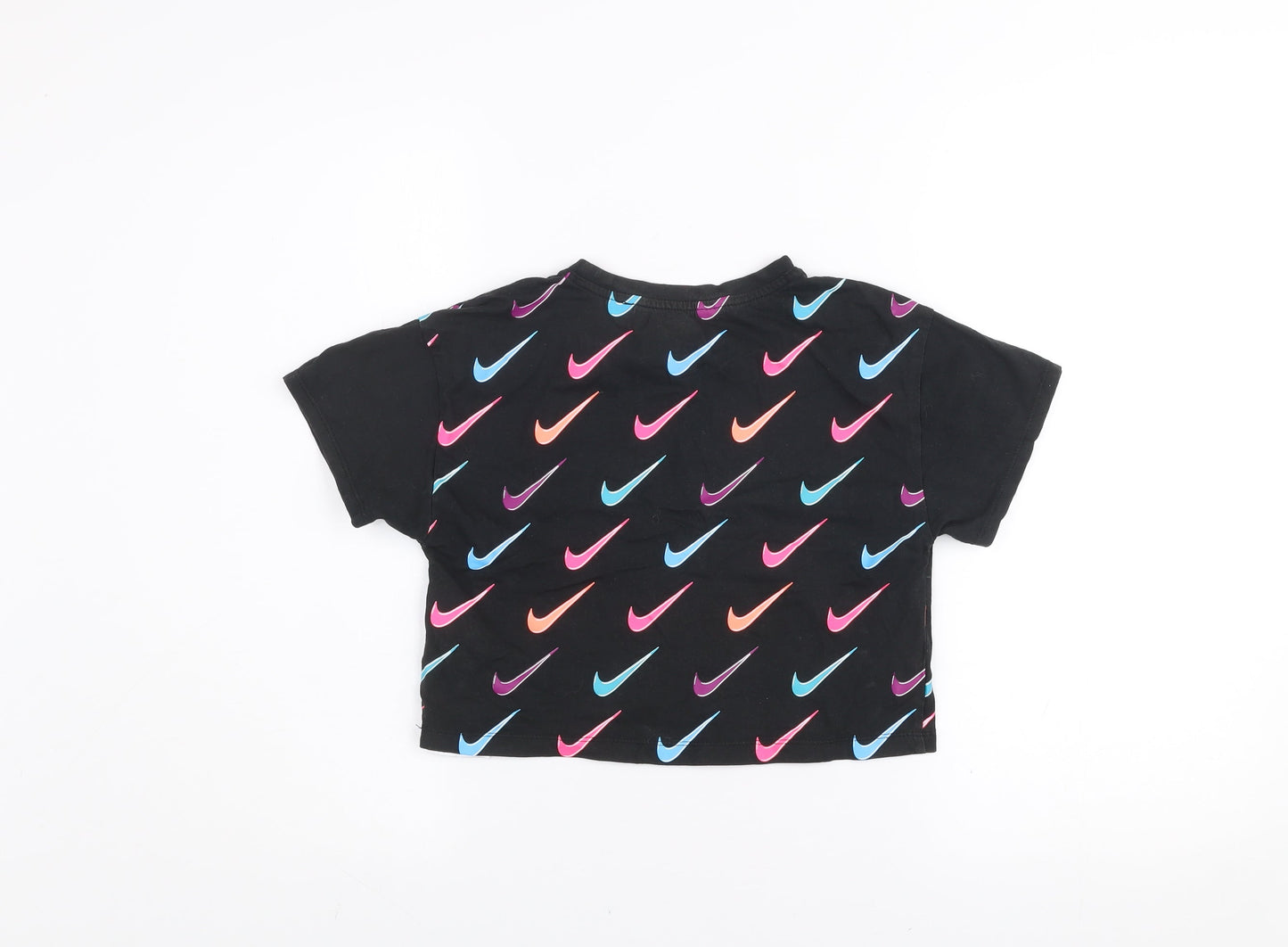 Girls UK Size 6-7 Years Nike Black Cropped T-Shirt