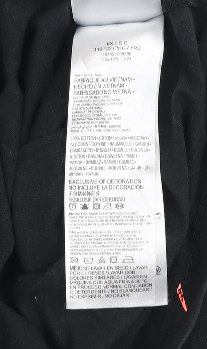 Girls UK Size 6-7 Years Nike Black Cropped T-Shirt