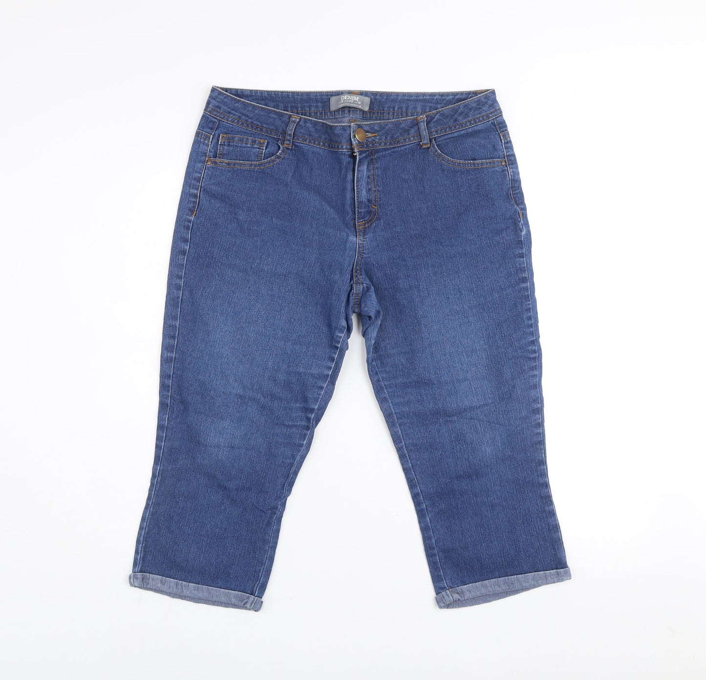 Dorothy Perkins Women Blue Cropped Denim Jeans Size 12