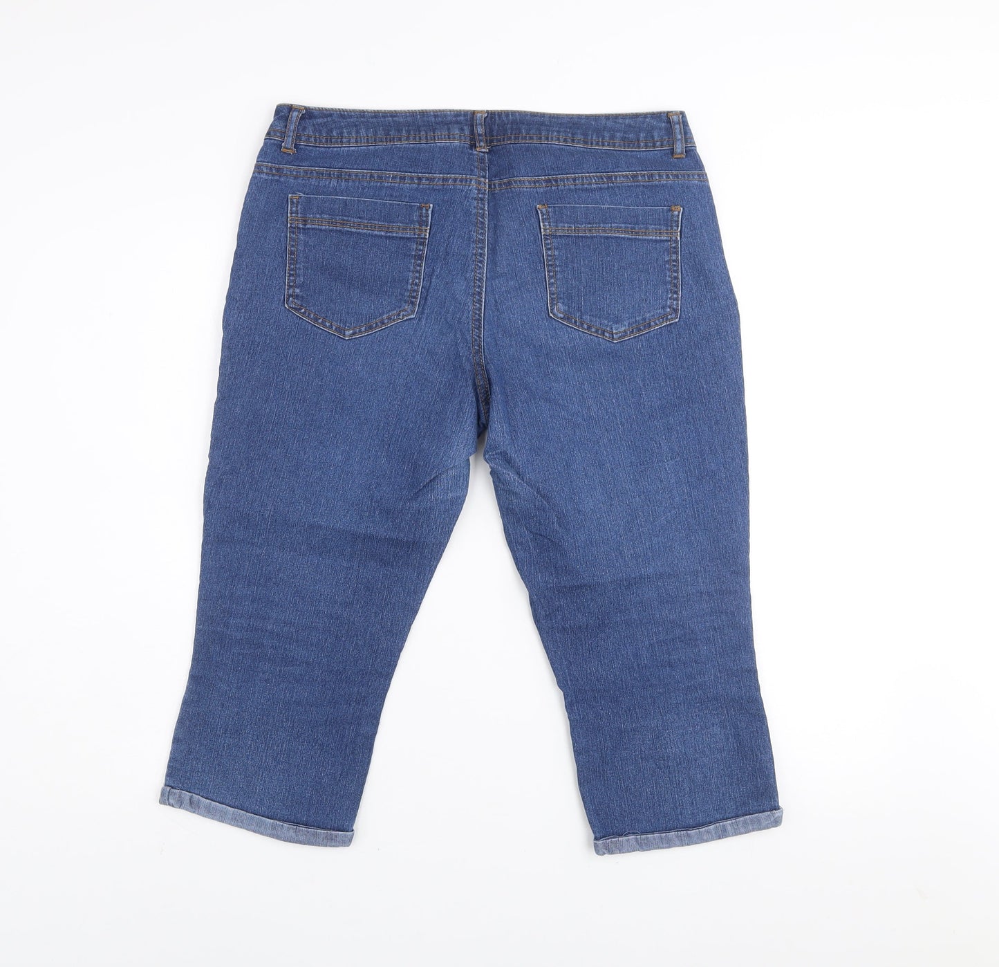 Dorothy Perkins Women Blue Cropped Denim Jeans Size 12