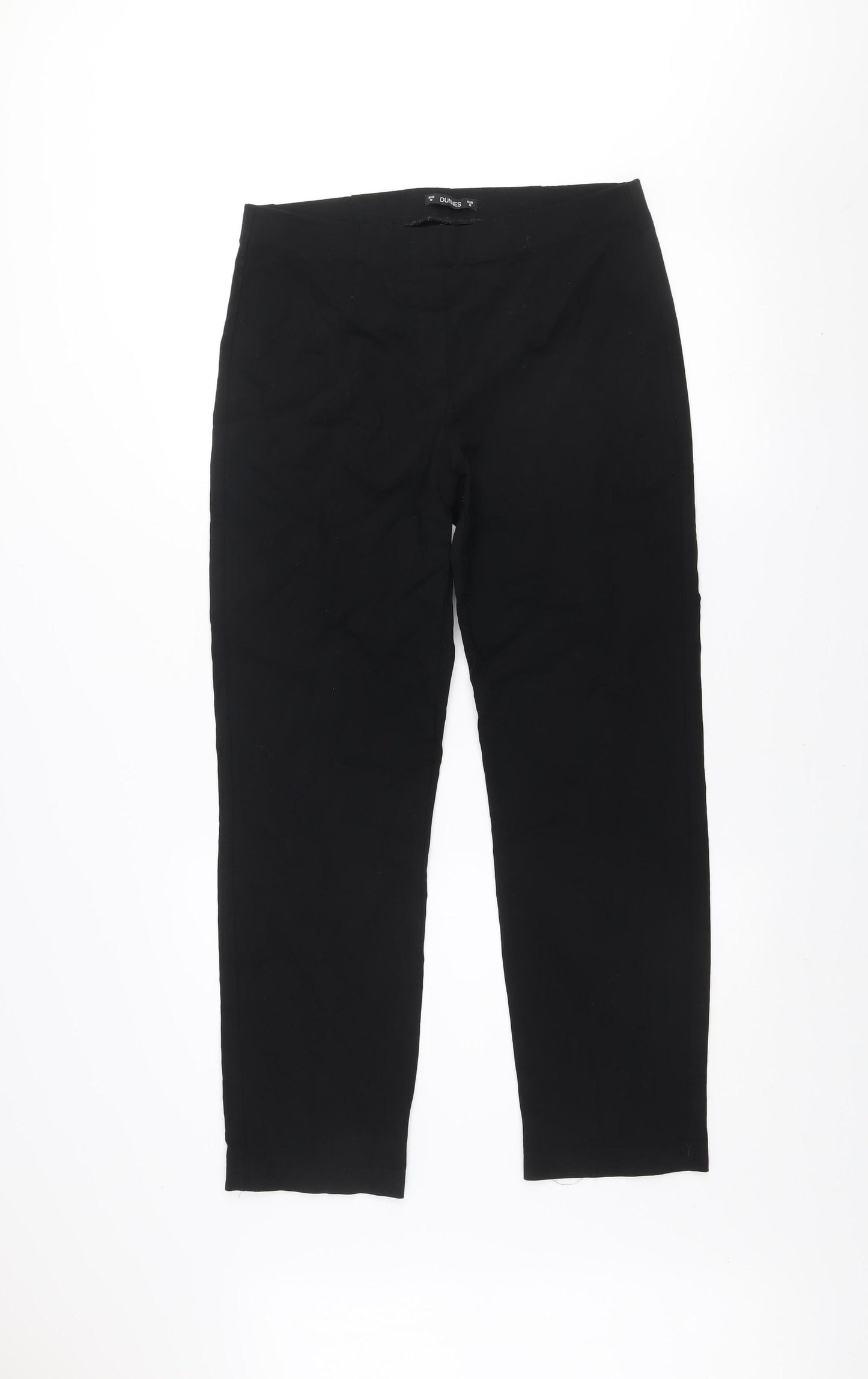 Womens UK Size M Dunes Slim Fit Casual Workwear Travel Black Trousers