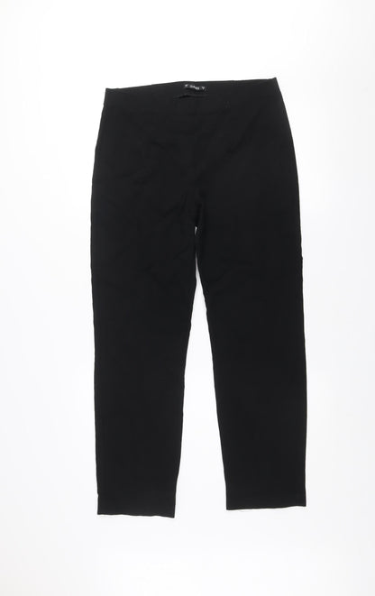 Womens UK Size M Dunes Slim Fit Casual Workwear Travel Black Trousers