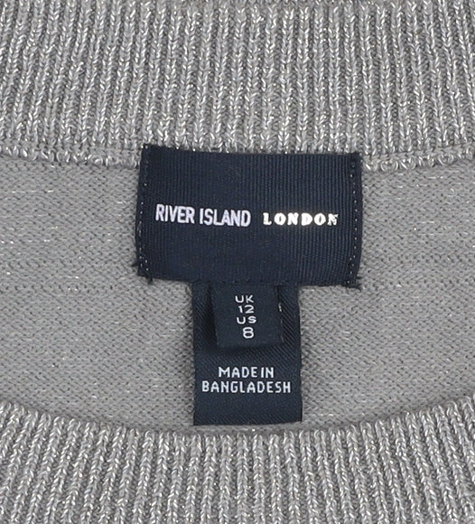 Womens UK Size 12 River Island Beige Pullover Jumper