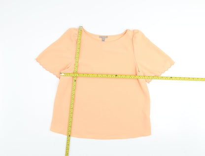 Womens UK Size 10 River Island Orange Basic T-Shirt