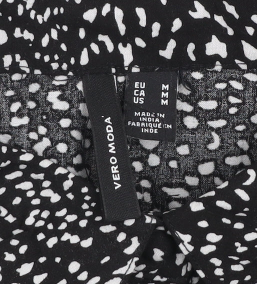 Womens UK Size 12 VERO MODA Black Basic Button-Up
