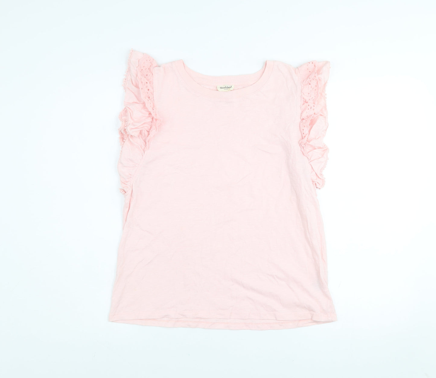Womens UK Size 12 River Island Pink Basic T-Shirt