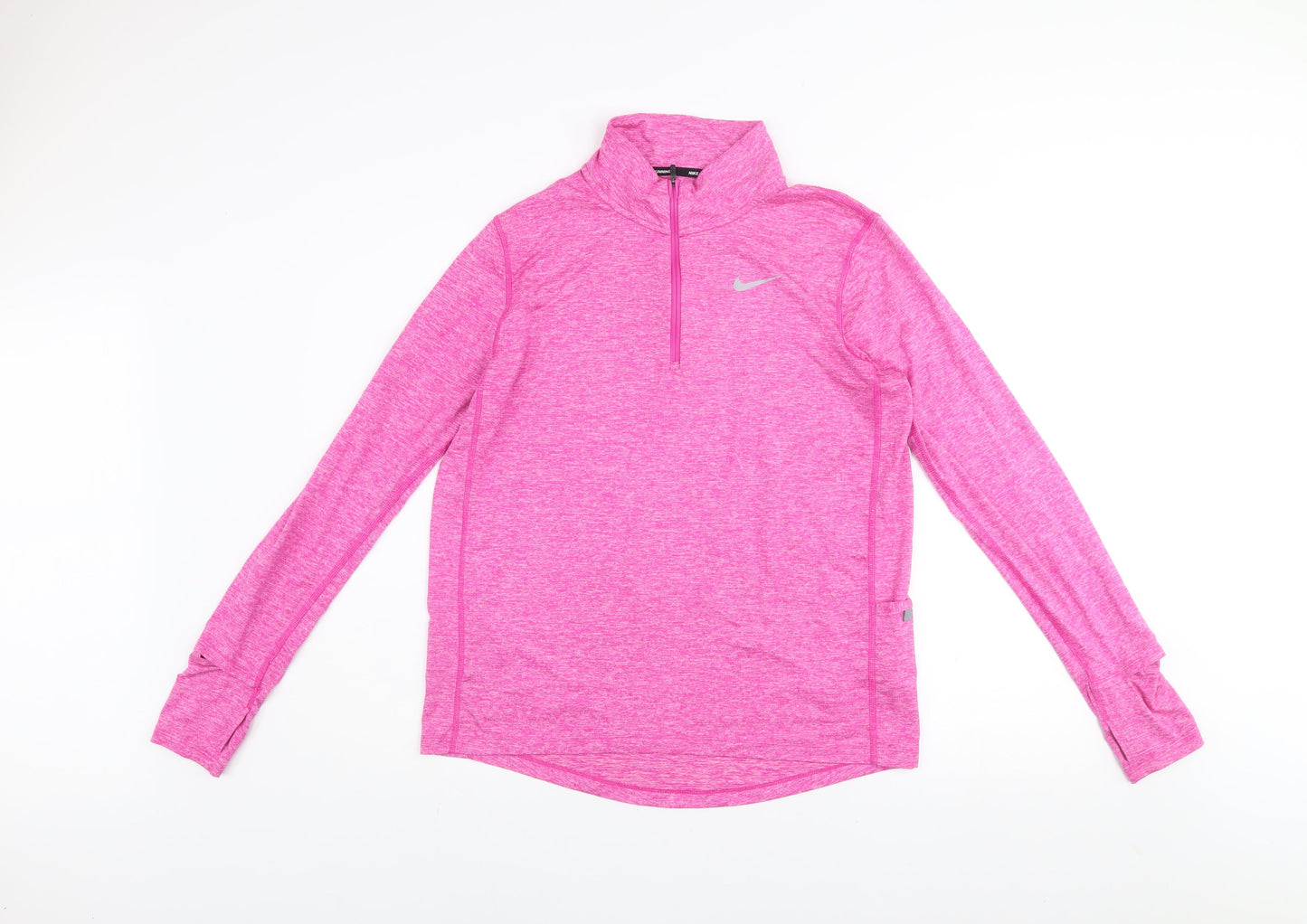 Nike Women's Pink Dri-FIT 1/2 Zip Running Sweatshirt Size M