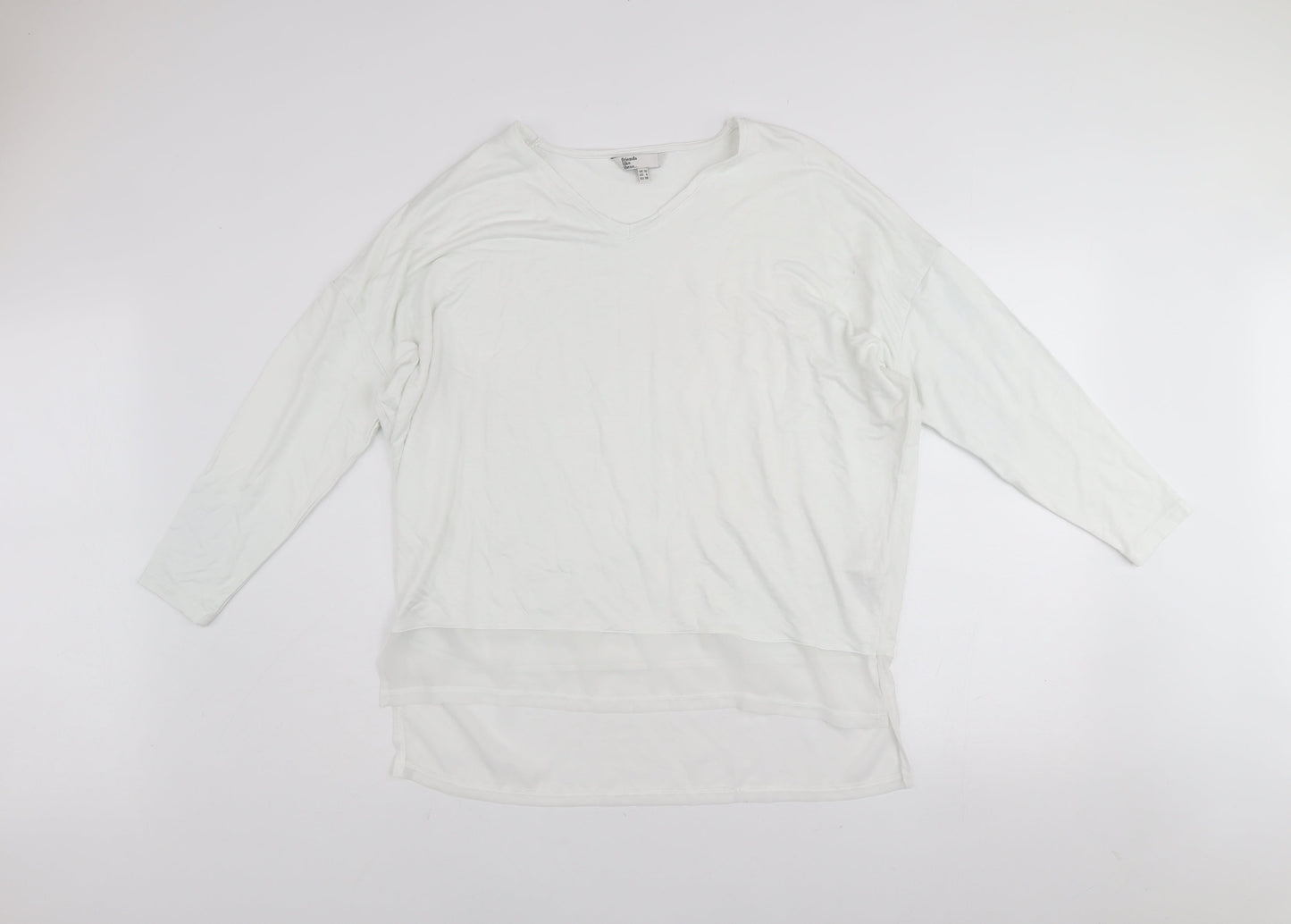 Womens UK Size 10 friends like these... White Tunic Blouse