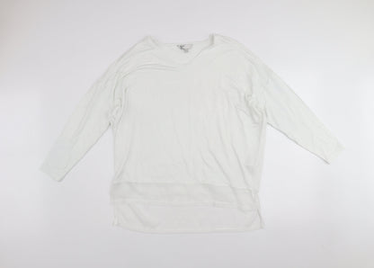 Womens UK Size 10 friends like these... White Tunic Blouse