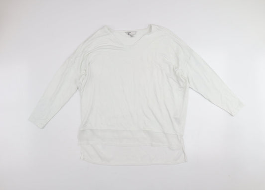 Womens UK Size 10 friends like these... White Tunic Blouse