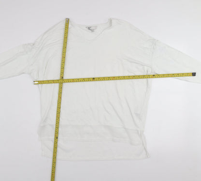 Womens UK Size 10 friends like these... White Tunic Blouse