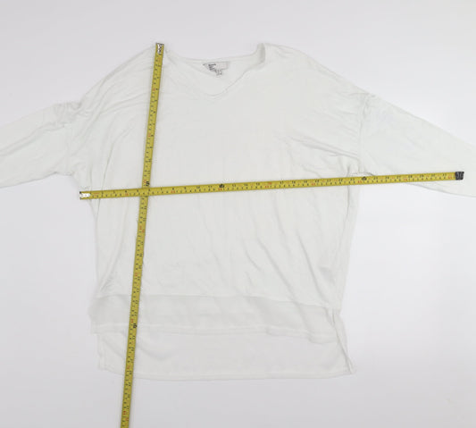 Womens UK Size 10 friends like these... White Tunic Blouse