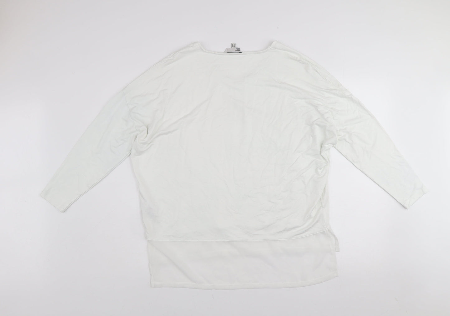 Womens UK Size 10 friends like these... White Tunic Blouse