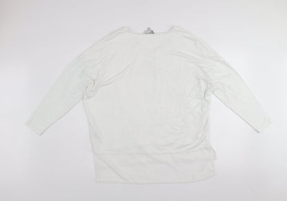 Womens UK Size 10 friends like these... White Tunic Blouse