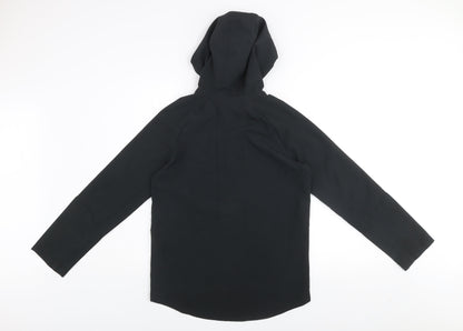 Nike Teens Black Dri-Fit Windbreaker Hooded Jacket Size 14