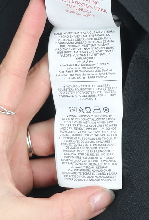 Nike Teens Black Dri-Fit Windbreaker Hooded Jacket Size 14