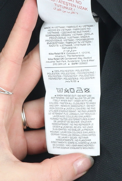 Nike Teens Black Dri-Fit Windbreaker Hooded Jacket Size 14