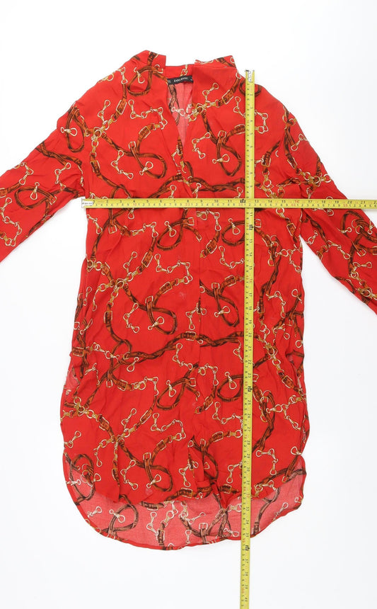 Womens UK Size XS Zara Basic Shirt Dress