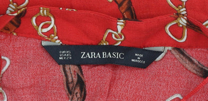 Womens UK Size XS Zara Basic Shirt Dress