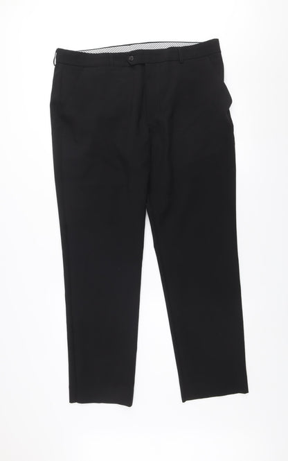 St. Bernard for Dunnes Stores Men's Black Chino Trousers 38in Waist 31in Leg