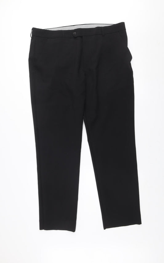 St. Bernard for Dunnes Stores Men's Black Chino Trousers 38in Waist 31in Leg
