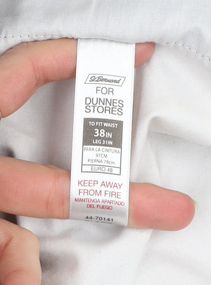 St. Bernard for Dunnes Stores Men's Black Chino Trousers 38in Waist 31in Leg