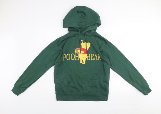 Womens UK Size XS Disney Green Pullover Hoodie