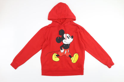 Womens UK Size 10/12 Disney Red Pullover Hoodie