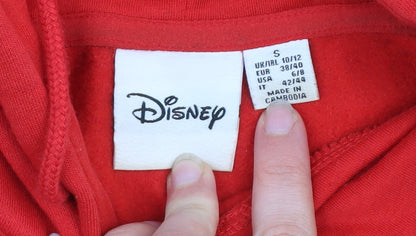 Womens UK Size 10/12 Disney Red Pullover Hoodie