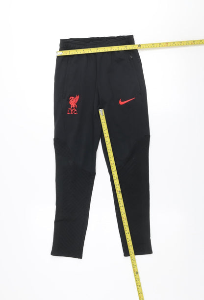 Nike Boys Black Liverpool FC Slim Fit Dri-FIT Track Pants Size S