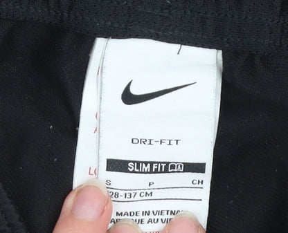 Nike Boys Black Liverpool FC Slim Fit Dri-FIT Track Pants Size S